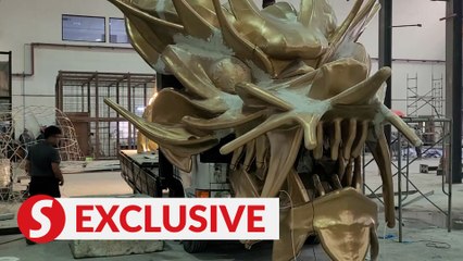 Giant 3D-printed golden dragon to steals the show at Chingay festival