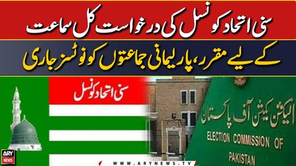 Sunni ittehad council's plea set for hearing, notification issued