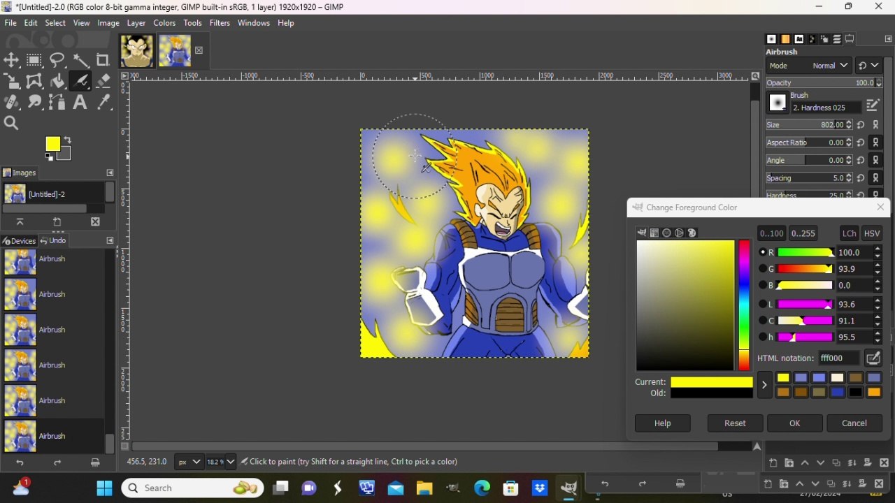 Vegeta fan Art Dragon Ball Z Super Saiyan grade 2 Vegeta