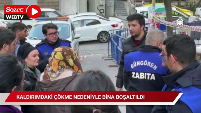 Güngören'de kaldırımdaki çökme nedeniyle bir bina tedbiren boşaltıldı