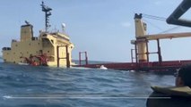 كاميرا العربية  ترصد الأضرار التي تعرضت لها سفينة 