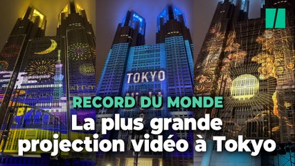 Le plus grand mapping vidéo du monde illumine un gratte-ciel de Tokyo