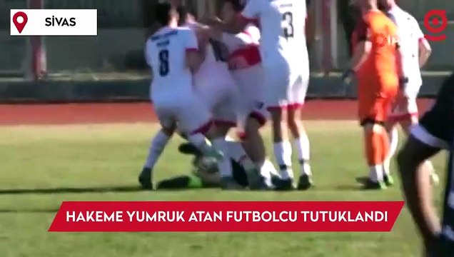 Hakeme yumruk atan futbolcu tutuklandı!