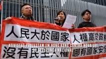 Ativistas protestam em Hong Kong contra nova lei de segurança nacional