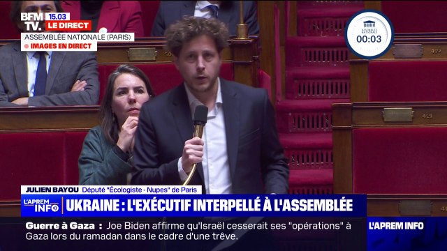 Ukraine: La question de l'envoi des troupes ne se pose pas, les Ukrainiens ne nous le demandent pas , déclare Julien Bayou (Écologiste)
