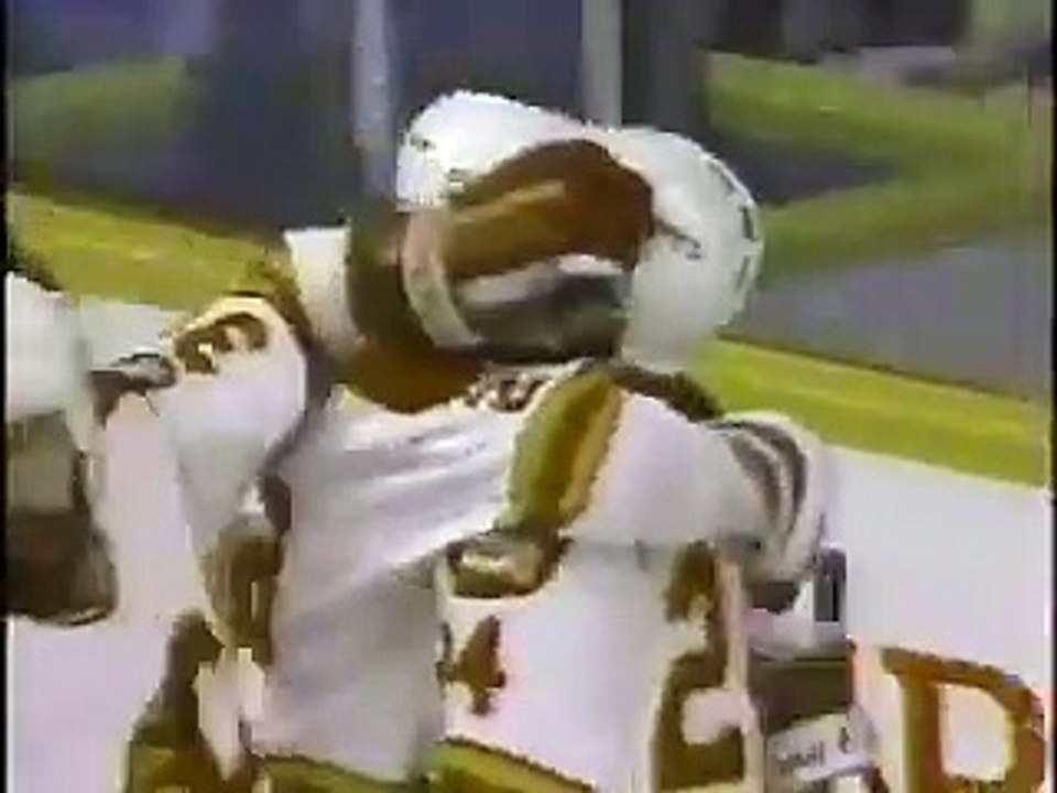 Joel Otto scores on Patrick Roy 1989 Stanley Cup Final Game 5