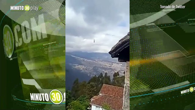 Impresionante Hombre sorprende con acto de equilibrismo sobre el cerro de Monserrate