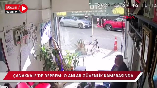 4.6 Büyüklüğündeki deprem anı güvenlik kamerasında