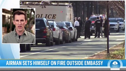 US airman dies after lighting himself on fire outside Israeli embassy
