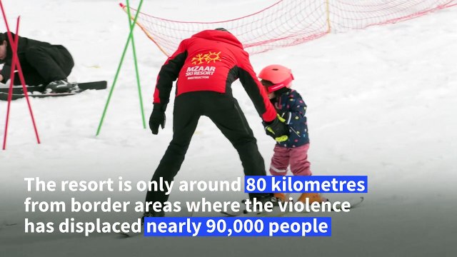 Lebanese flock to ski slopes to escape Israel-Hezbollah war fears