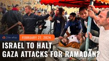 Biden says Israel agrees to stop Gaza attacks for Ramadan as Hamas mulls draft truce proposal