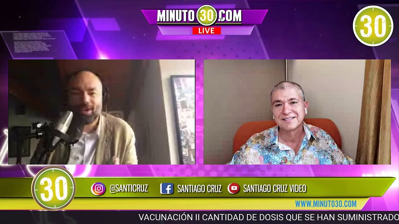 Santiago Cruz, uno de los cantantes de Pop más importantes de Latinoamérica, en exclusiva por Minuto