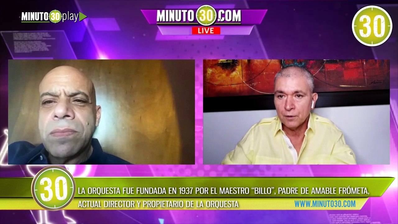 Amable Frómeta, propietario y director de la orquesta Billo’s Caracas Boys, en exclusiva con Minuto 30