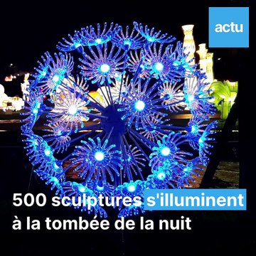 L'Odyssée lumineuse : des sculptures de lumière dans un parc du Mans