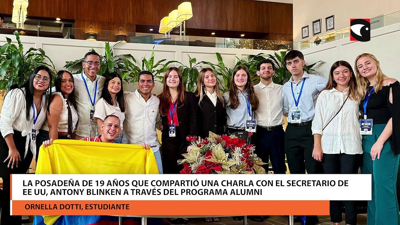 La posadeña de 19 años que compartió una charla con el Secretario de EE UU, Antony Blinken a través del programa Alumni