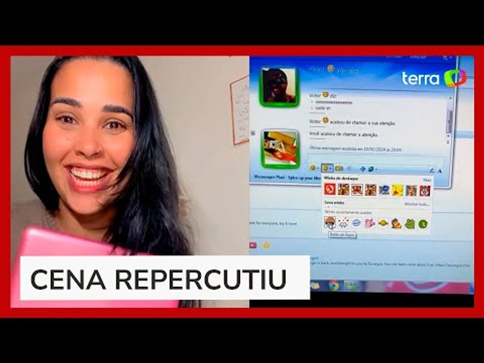 Influencer viraliza ao entrar no MSN em 2024: 'Nostalgia'
