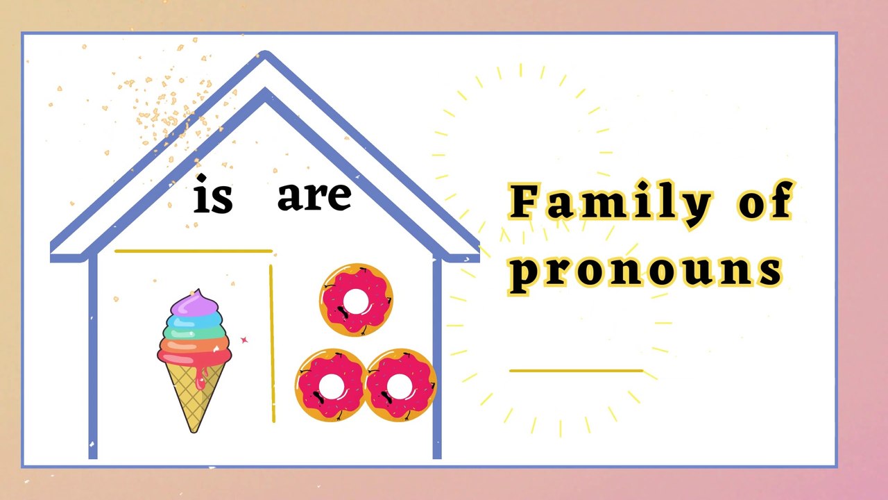 Candy House With English Pronoun Family For Children