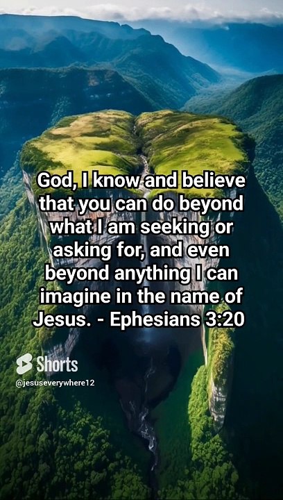 God, I know and believe that you can do beyond what I am seeking #jesusmessage
