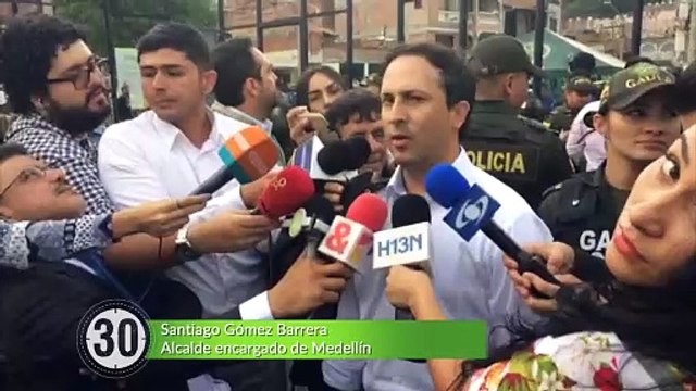 26-04-18 Presentacion de resultados Santiago Gomez Barrera alcalde encargado de Medellin