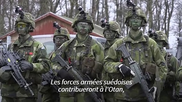 On est prêts! : des conscrits de l'armée suédoise réagissent à l'entrée dans l'Otan