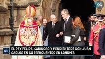 El Rey Felipe, cariñoso y pendiente de don Juan Carlos en su reencuentro en Londres