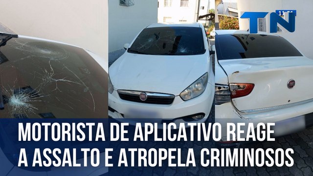 Motorista de aplicativo reage a assalto e atropela criminosos na Grande Vitória