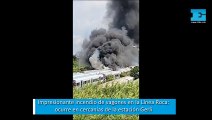 Impresionante incendio de vagones en la Línea Roca