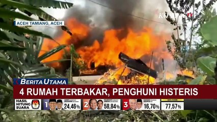 4 Unit Rumah Semi Permanen di Aceh Tamiang Terbakar, Penghuni Histeris