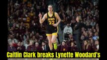 Caitlin Clark breaks Lynette Woodard's neglected scoring record, 18 focuses from passing Pete Maravich
