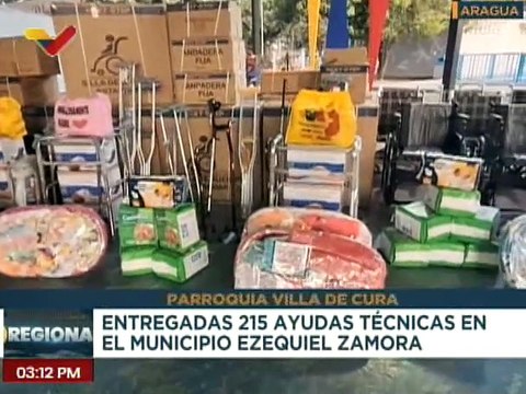 Entregan 215 ayudas técnicas a familias de 5 parroquias del mcpio. Ezequiel Zamora en el edo. Aragua