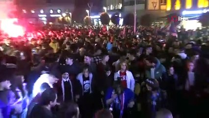 Trabzonsporlular şampiyonluk kutlamalarına başladı