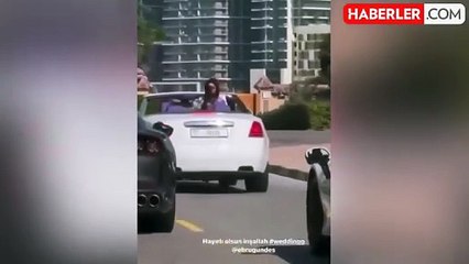 İşte konvoydan görüntüler! Ebru Gündeş'ten düğün sonrası ilk paylaşım