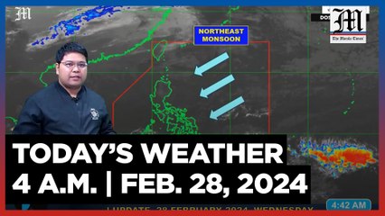Today's Weather, 4 A.M. | Feb. 28, 2024