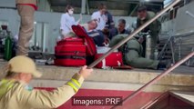 Homem de 48 anos cai de telhado e é salvo por equipe aérea em tempo recorde