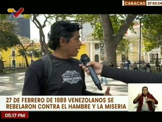 Ciudadanos recuerdan la insurgencia popular del 27 de febrero contra la cuarta república