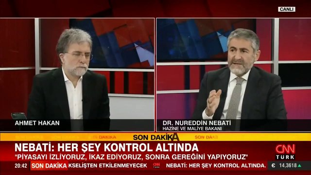 Hazine ve Maliye Bakanı Nureddin Nebati'den canlı yayında erken seçim itirafı