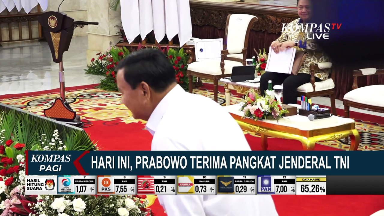 Hari Ini, Menhan Prabowo Subianto Terima Kenaikan Pangkat Jenderal TNI