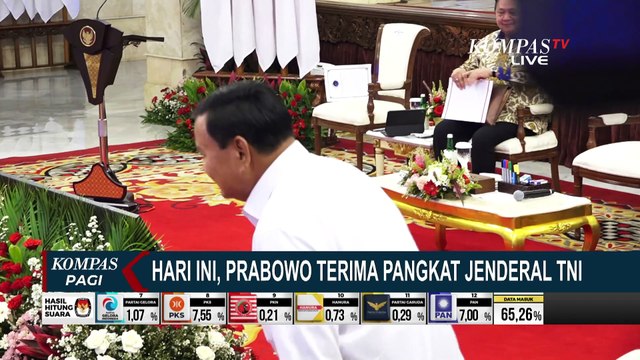 Hari Ini, Menhan Prabowo Subianto Terima Kenaikan Pangkat Jenderal TNI