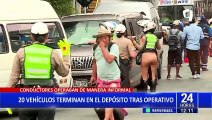 Panamericana Sur: trasladan al depósito a 20 vehículos informales tras operativo