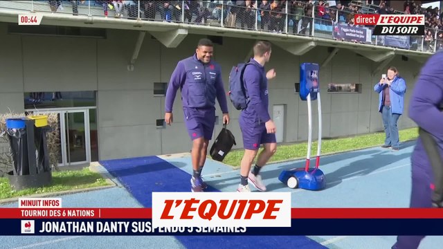 Danty suspendu cinq semaines après son exclusion avec les Bleus contre l'Italie - Rugby - Tournoi