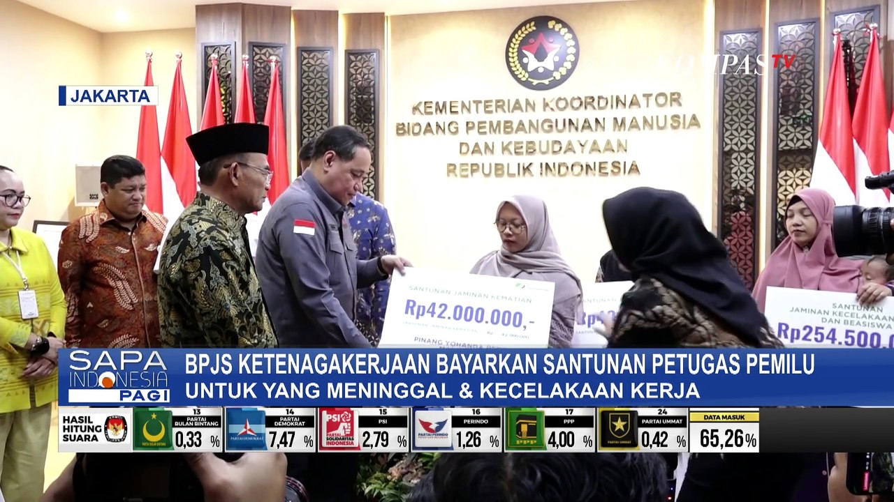 BPJS Ketenagakerjaan Bayarkan Santunan 44 Petugas Pemilu Meninggal Dunia dan Kecelakaan Kerja