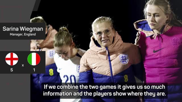 Wiegman taking the positives from another big England friendly win