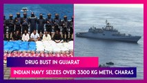 Drug Bust In Gujarat: Indian Navy Seizes Over 3300 Kg Meth, Charas; Five Arrested