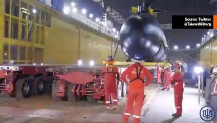 ビデオ：台湾が国産の初の潜水艦を発売