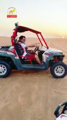 Buggy car drifting in Dubai Safari Desert