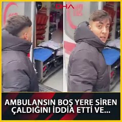 Ambulansta hasta yok diye durdurdu! Kapısı açılınca gördüklerine inanamadı!