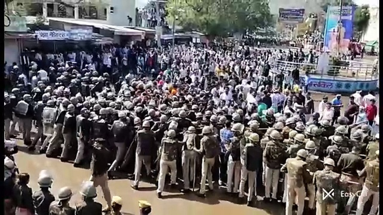 किसानों के समर्थन में कांग्रेस विधायक अशोक चांदना की अगुवाई में बूंदी में प्रदर्शन