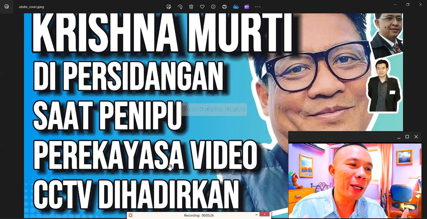 KRISHNA MURTI HADIR DI SIDANG SAAT PENIPU PEREKAYASA VIDEO CCTV CHRISTOPHER RIANTO BERSAKSI DUSTA