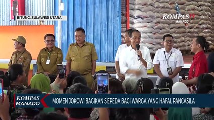 Berhasil Melafalkan Pancasila, 2 Warga Bitung Dapat Sepeda Dari Jokowi