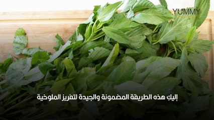 طريقة تفريز الملوخية وسر بقاء لونها أخضر